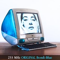 Apple “THE ORIGINAL” – iMac G3 “BONDI BLUE” 233 MHz – including matching “Hockey-Puck Mouse & Keyboard” – – Macintosh – In vervangende verpakking