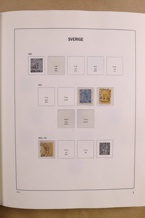 Suède 1855/1980 - Collection in a DAVO Standard pre-printed album