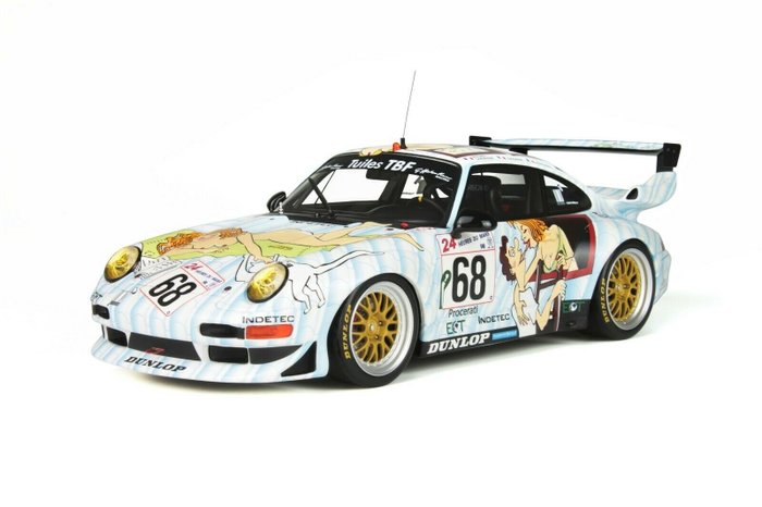 GT Spirit - 1:18 - Porsche 911 Typ 993 GT2 Le Mans Elf 1998 Naked Lady - GT 729