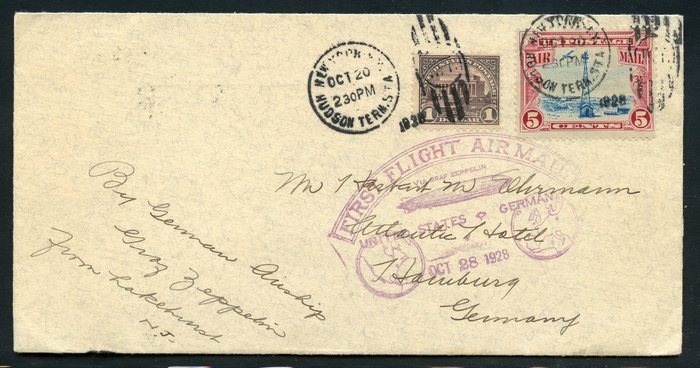 United States of America 1928 - Zeppelin airmail