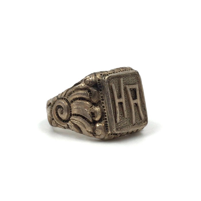 Preview of the first image of Siegelring "HA" - 835 Silver - Ring.