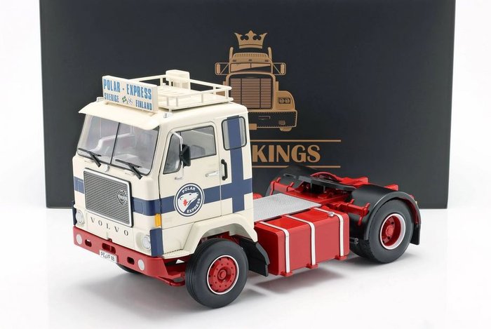 Road Kings 1:18 - 模型貨車 - Volvo F88 'Polar Express' - 限量版 700 件。 - 門可以打開