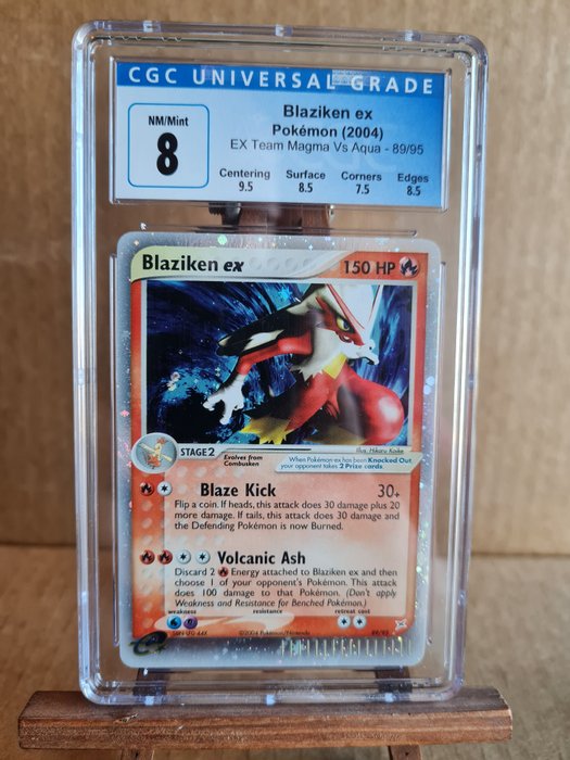 The Pokémon Company - Pokémon - Graded Card Pokémon Blaziken ex, ex team magma and aqua. CGC 8 - 2004