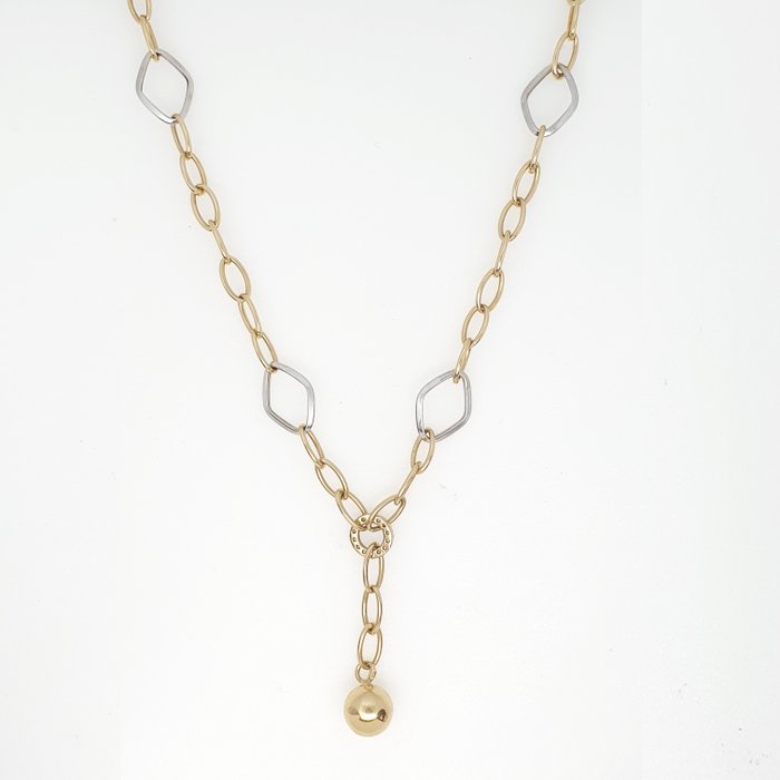 14 kt. White gold, Yellow gold - Necklace with pendant