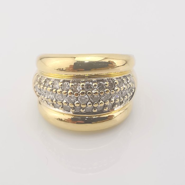18 carati Oro giallo - Anello - 1.35 ct Diamanti