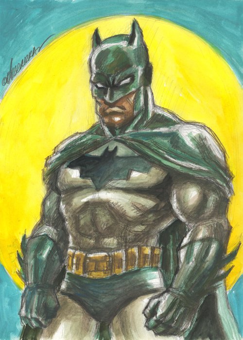 Batman - Original painting by Joan Vizcarra - Acrylic Art - Original Artwork