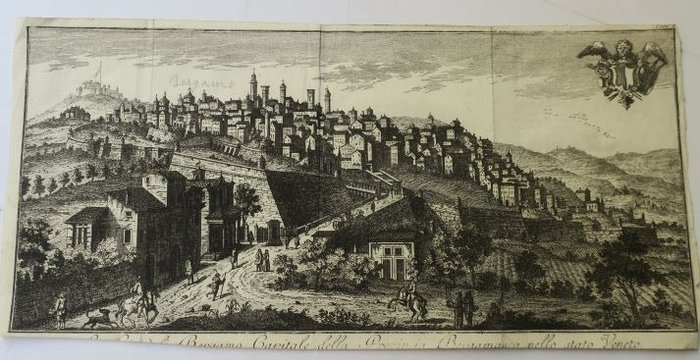 歐洲, Italy / Lombardia / Bergamo; Albrizzi - La città di Bergamo... - 1751-1760
