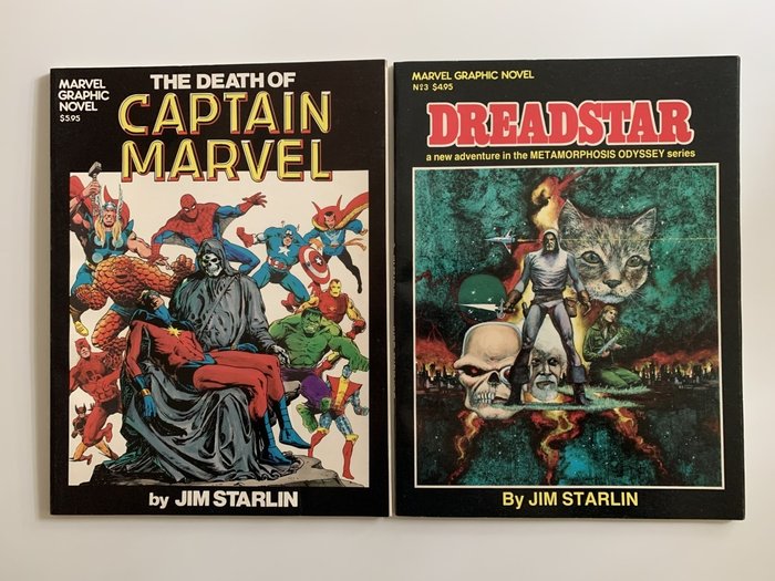 The Death of Captain Marvel, Dreadstar, Bad Boy and  The Vampire's Christmas - graphic novel lot