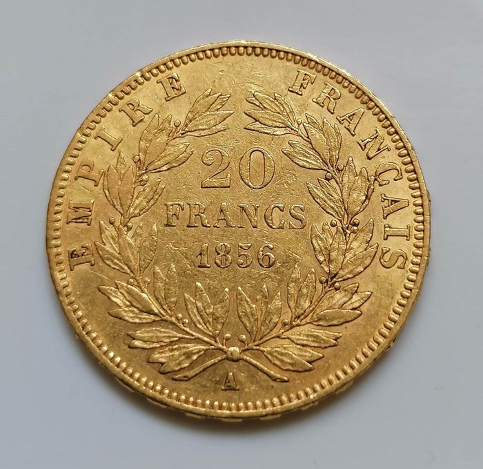 France. Napoléon III (1852-1870). 20 Francs 1856-A, Paris