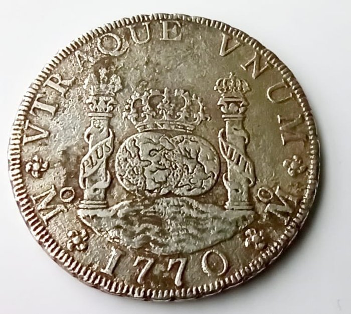 Mexiko. Carlos III (1759-1788). 8 Reales 1770 - F·M. Tipo Columnario