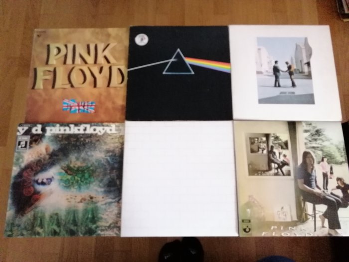 Pink Floyd - 6 Floyd Albums including Dark Side of the Moon "White Vinyl" - Diverse titels - 2xLP Album (dubbel album), Beperkte oplage, LP Album - 1ste persing, Diverse persingen (zie de beschrijving), Gekleurd vinyl, Stereo - 1969/1979