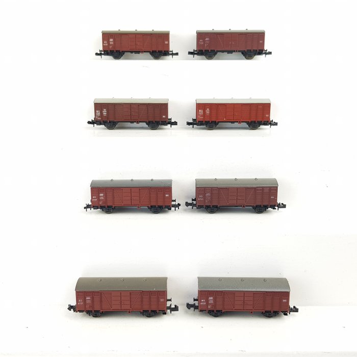 Roco N - Freight carriage - Eight boxcars - NS