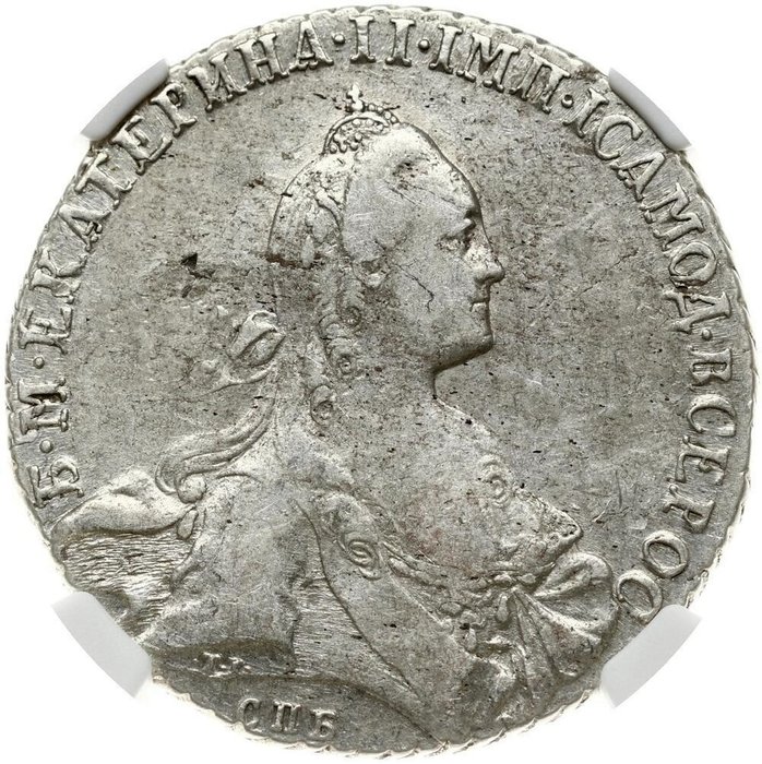 Russie. Catherine II (1762-1796). 1 Rouble 1768 СПБ АШ