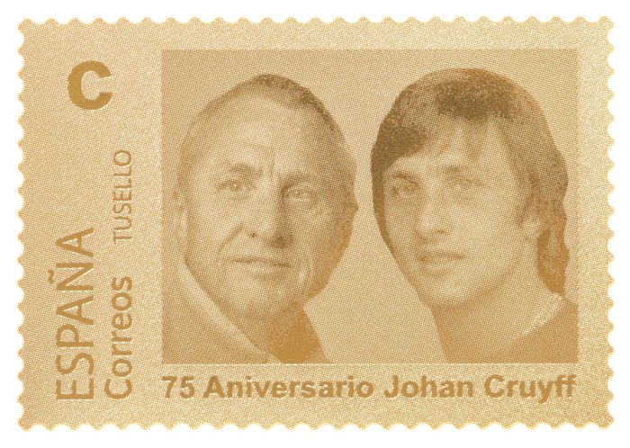Spanien 2022 - Johan Cruijff golden stamp
