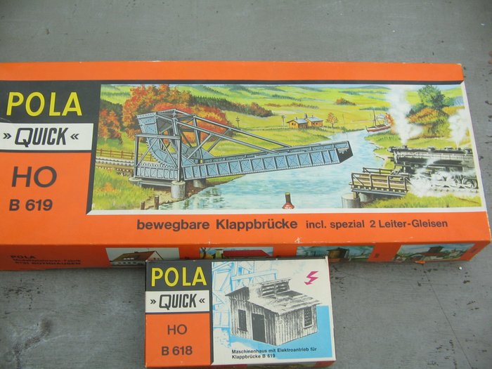 Pola H0 - B 618/B 619 - Landschaft - Klappbrücke mit Antrieb