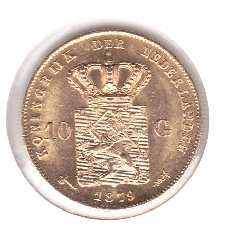 Niederlande. Willem III (1849-1890). 10 Gulden 1879