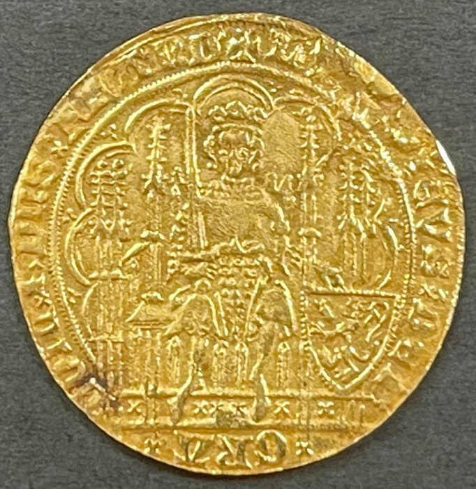 County of Flandre. Louis de Male (1346-1384). Ecu d'or à la chaise