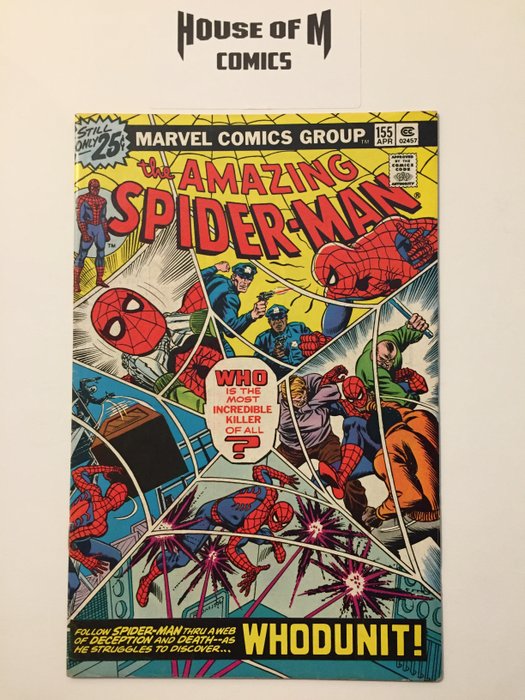 Amazing Spider-Man # 155 - Whodunit! Bronze Age Gem in High Grade - Geheftet - Erstausgabe - (1976)