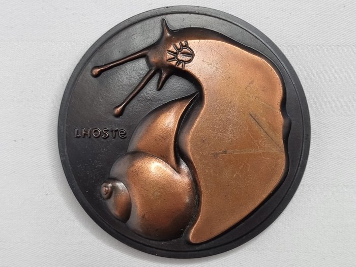 France. Médaille en cuivre "l'Escargot" 1979 par Claude Lhoste, (numérotée n°38/100)