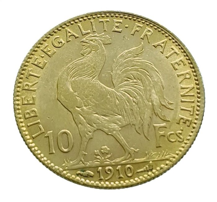 Frankrijk. Third Republic (1870-1940). 10 Francs 1910 Marianne