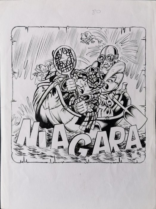 Alan Ford n.80 - Copertina Originale di  Paolo Piffarerio per Alan Ford n.80 "Niagara" - Page volante - EO