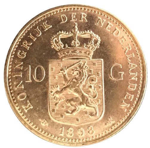 Niederlande. Wilhelmina (1890-1948). 10 Gulden 1898 P. PANDER