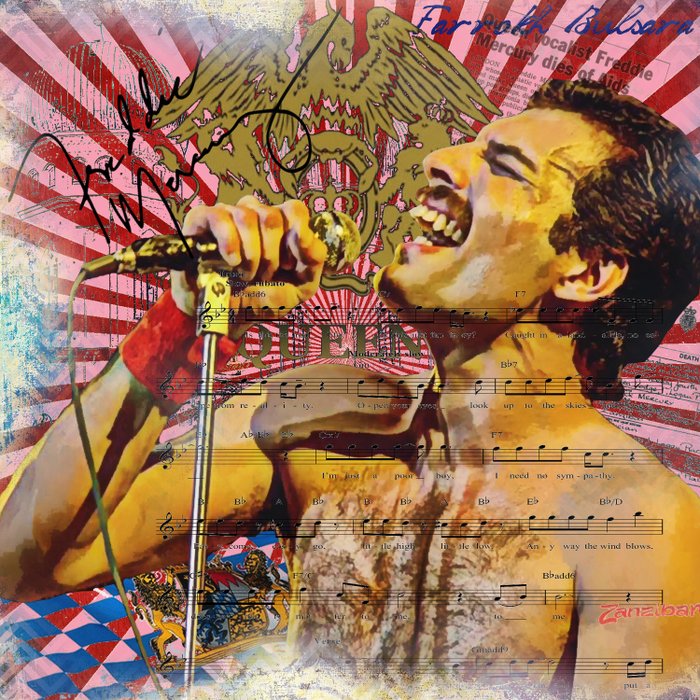Freddie Mercury - "Bavaria" Giclee Artwork - By artist Luc Best - Artwork/ Painting - Reissue - 2021/2021