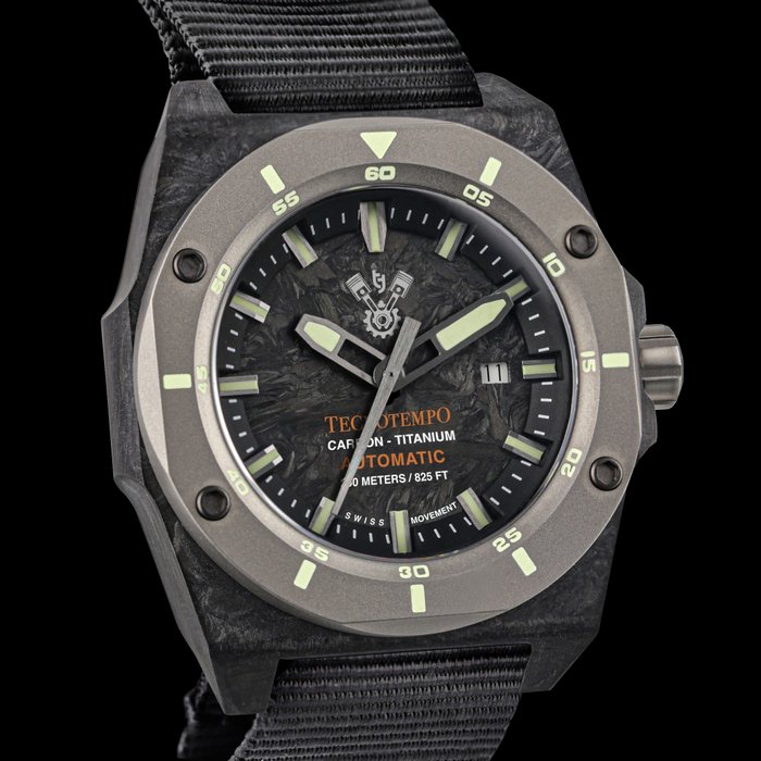 Tecnotempo® - Real Forged Carbon & Titanium "Competition" - Swiss Automatic Movt - - TT.250PB.ACTC - Men - 2011-present