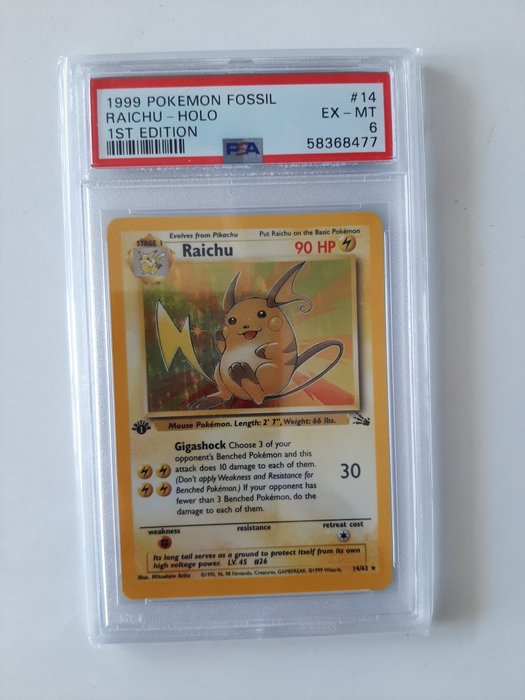 The Pokémon Company - Pokémon - Collection Pokemon Fossil Raichu -HOLO 1 ST EDITION - 1999