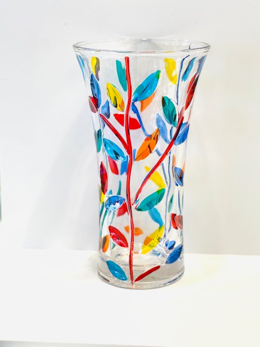 Vetreria Zecchin - Vase  - Hånddekorert glass