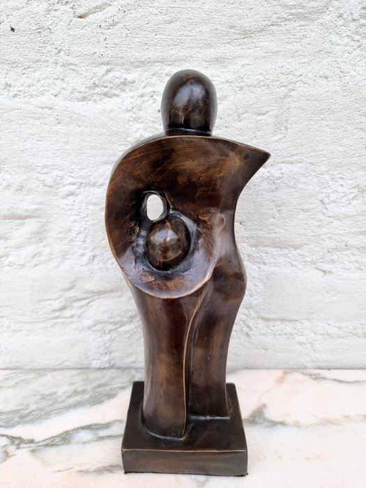 雕塑, Figurative bronze couple - 30 cm - 黄铜色