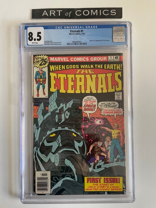 Eternals #1 - Origin & 1st Appearance Of The Eternals - CGC 8.5 Graded - Very High Grade! - White Pages!! - Broché - EO - (1976)