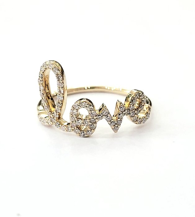 Sydney Evan - 14 karaat Geel goud - Ring - 0.62 ct Diamant - Diamant