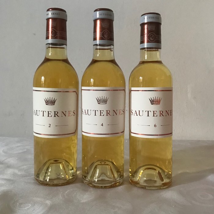 Sauternes by Chateau d'Yquem; "2" & "4" & "6" - Sauternes - 3 Bottiglie da mezzo (0,375 L)