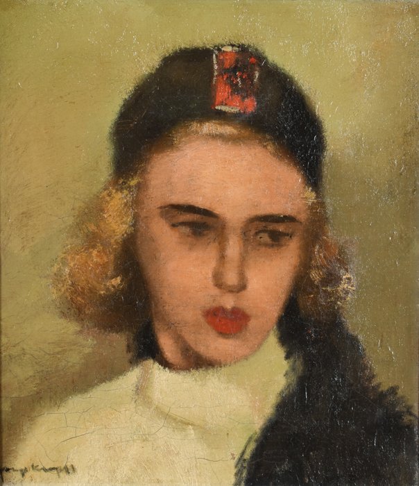 Joop Kropff (1892-1979) - Portret jonge dame