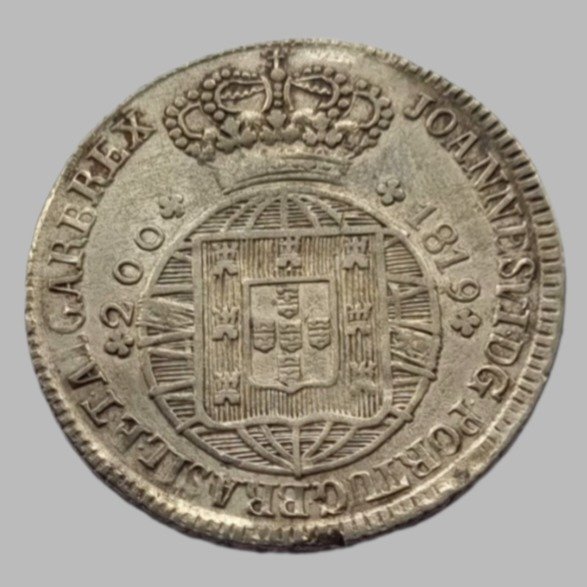 Portugal. D. João VI. (1816-1826). 12 Vinténs (240 Reis) 1819 - Coroa Baixa - Escasso