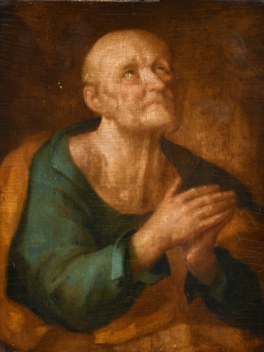 Vlaamse school (XVII-XVIII) - Portret biddende man
