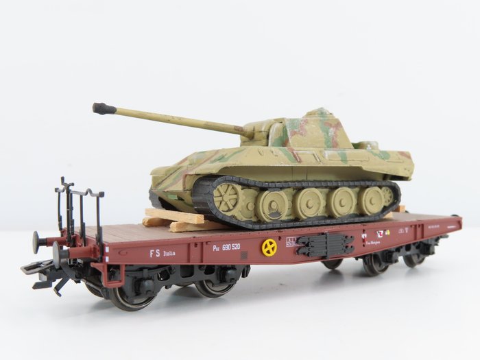 ACME, Roco H0 - BS00083 - Freight carriage - Military transport of Pantzer tank - FS