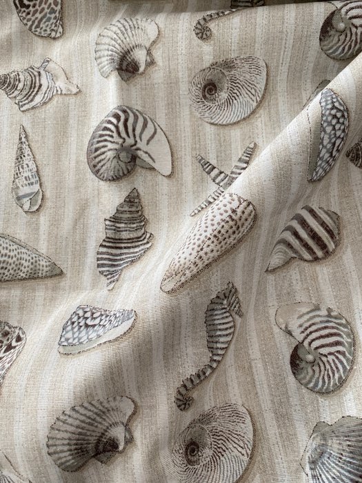 san leucio 優雅的麻布條紋貝殼 - 室內裝潢織物  - 280 cm - 265 cm