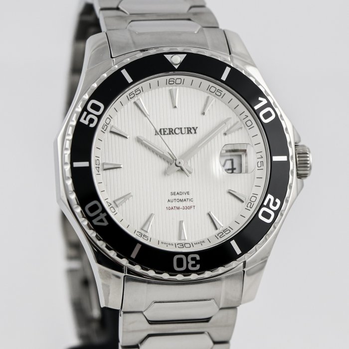 Preview of the first image of MERCURY - NEW MODEL - SEADIVE - Automatic Swiss Watch - MEA481-SS-1 "NO RESERVE PRICE" - Men - 2011.