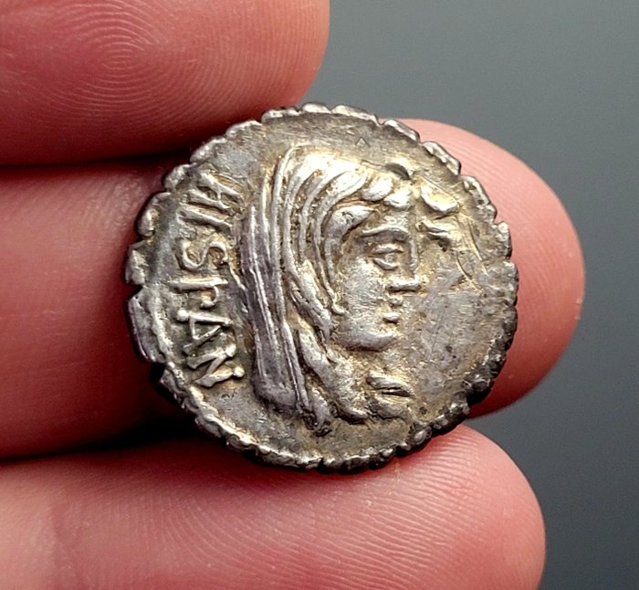 Roman Republic. A. Postumius A.f. Sp.n. Albinus, 81 BC. AR Denarius,  Rome