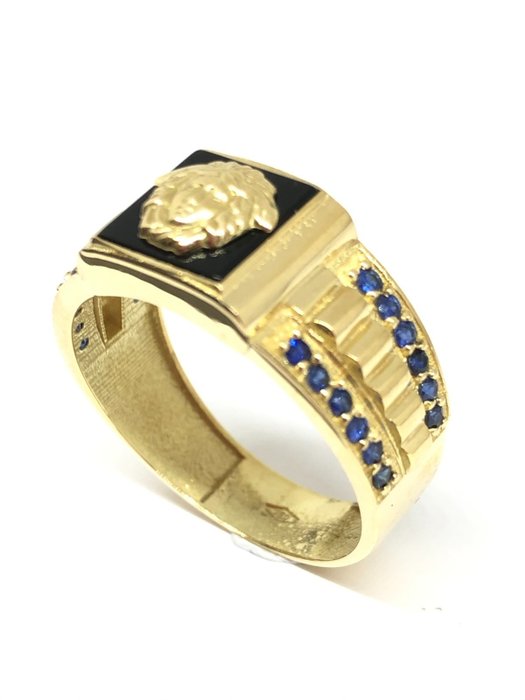 Image 3 of 18 kt. Yellow gold - Ring - 0.72 ct Sapphires