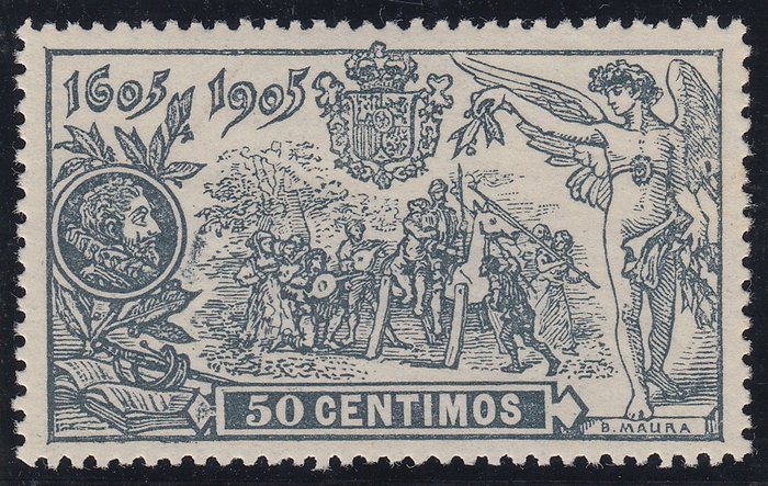 Spanje 1905 - Don Quixote. 50 céntimos. Great centring. - Edifil 263