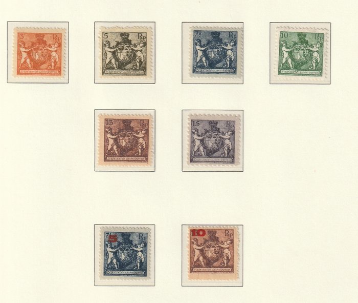 Liechtenstein - Extensive collection with official stamps, airmail, state coats of arms - und 70. Jahrestag der Thronbesteigung von Fürst Johann II.