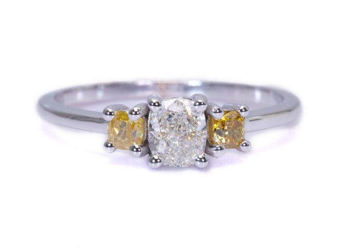 3 Stone Ring - 18 kt Gelbgold - Ring - 0.50 ct Diamant - Diamanten Schmuck Exklusiver gebraucht kaufen  