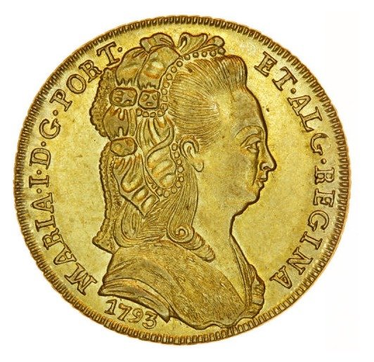 Portugal. D. Maria I (1786-1799). Peça (6.400 Reis) 1793 - Lisboa - Toucado