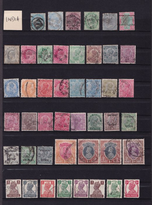 Commenwealth 1873/1953 - Selection stamps ASIA (India, Ceylon, Malaysia...)