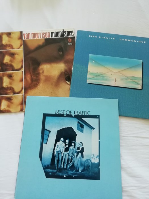 Dire Straits, Traffic, Van Morrison - Moondance, Communiqué, Best of Traffic - Différents titres - LP album - Mauvais pressage - 1969/1979