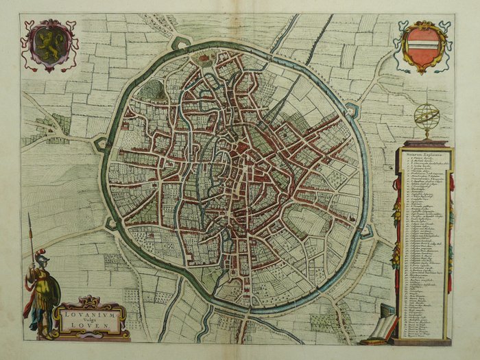Belgio, Leuven; J. Blaeu - Lovanium vulgo Loven - 1649
