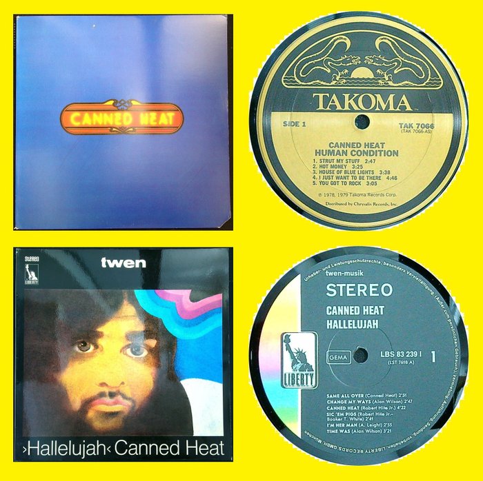 Canned Heat (Blues Rock) - 1. Hallelujah 2. Human Condition - Titoli vari - LP - Prima stampa - 1969/1978